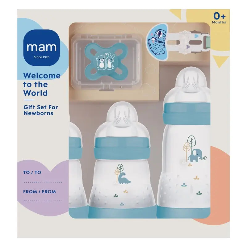 Mam Baby Welcome To The World Newborn Set Bleu