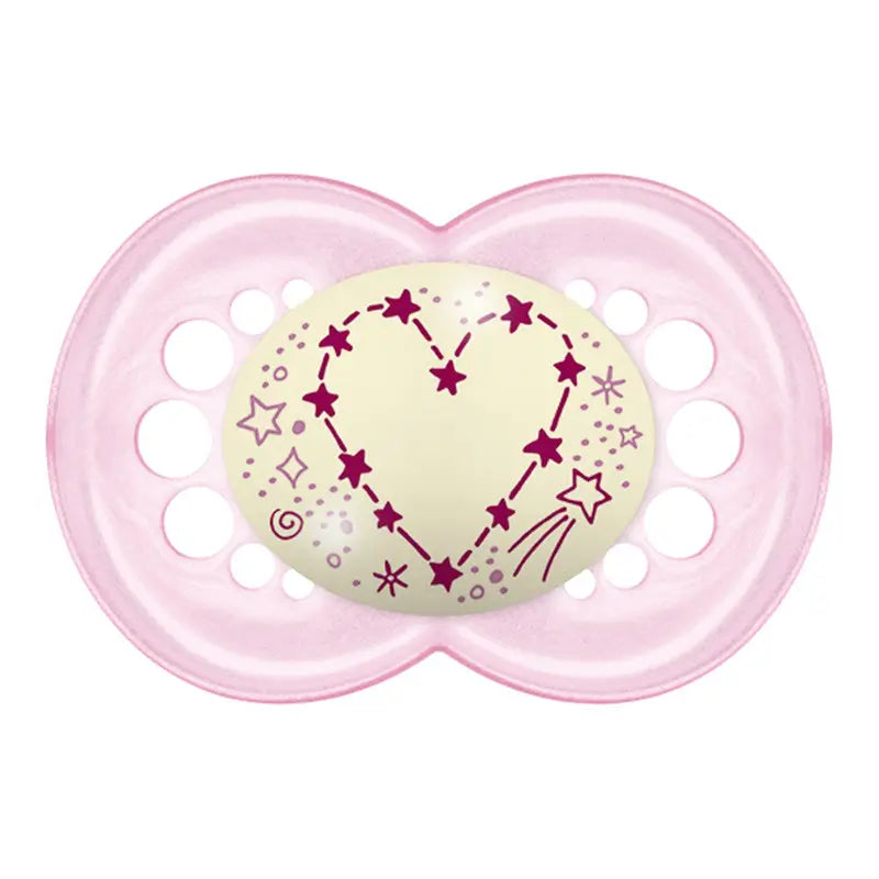 Mam Pacifier Original Night 6+ Silicone Pink, 2 units