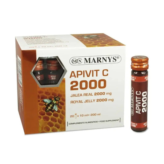 Marnys Apivit C Plus 2000 Mg (Royal Jelly+Vit. C) , 20 vials of 2000 mg