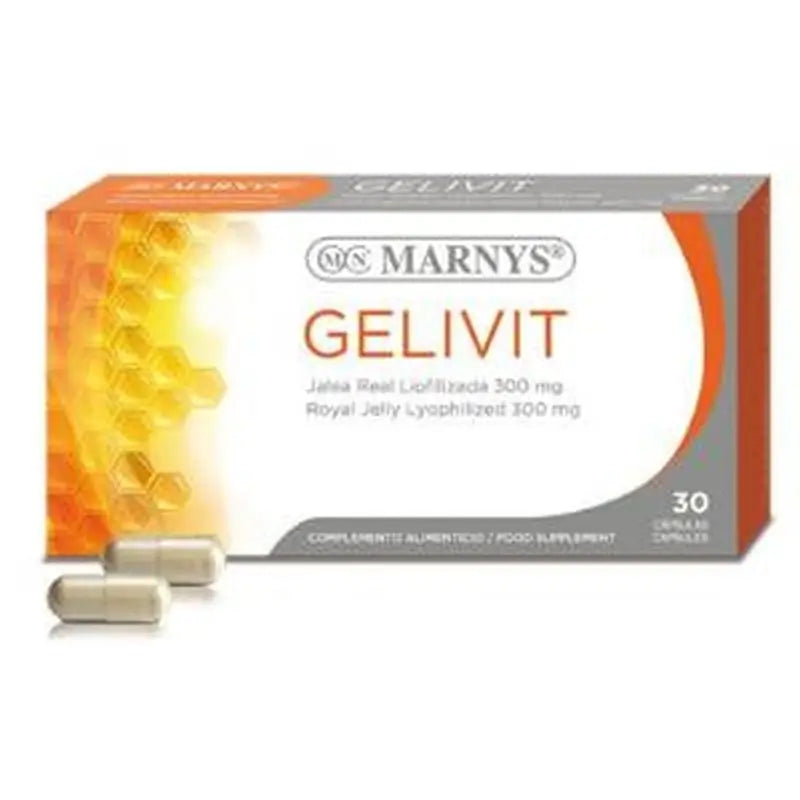 Marnys Gelivit Royal Jelly Lyophilised 300Mg. 30 Capsules