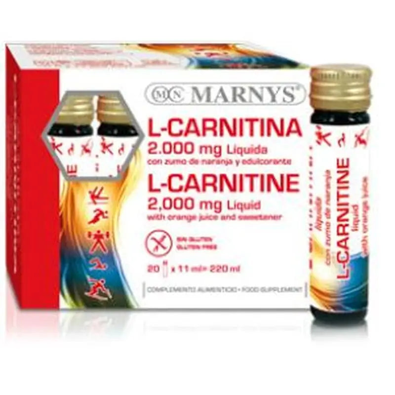 Marnys L-Carnitine 2000 Orange Flavour 20Vials