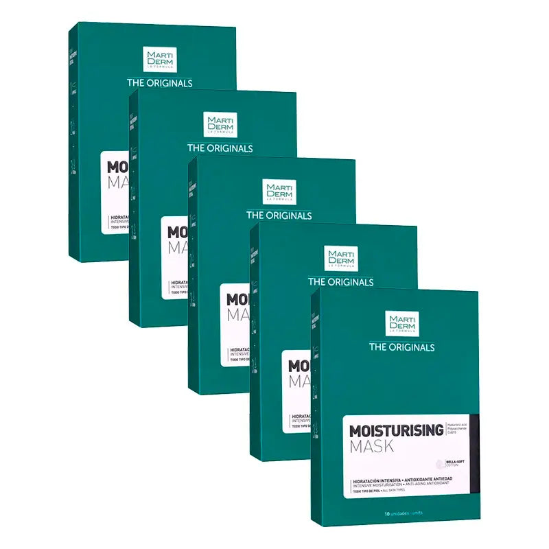 Martiderm Masque Hydratant Masque Hydratant Intensif, 5 X 10 unités