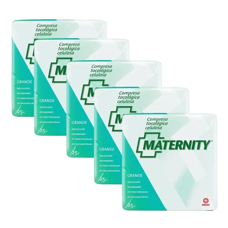Matelas de maternité en cellulose, 5 x 25 unités