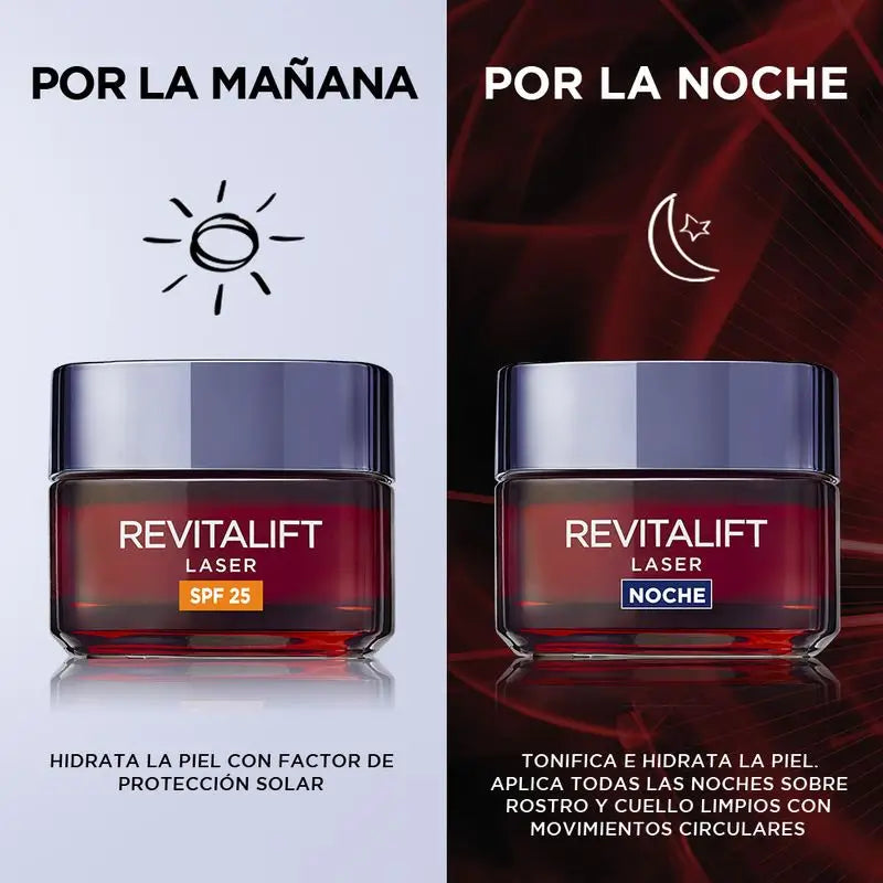 L'Oréal Paris Revitalift Laser Crème de nuit anti-âge triple action, anti-rides et multi-correction, 50 ml