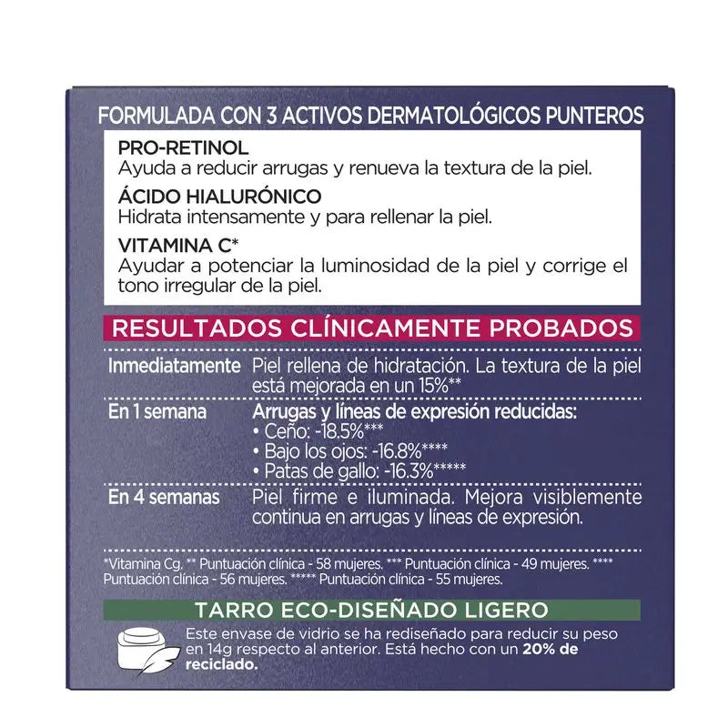 L'Oréal Paris Revitalift Laser, crème de jour anti-âge intensive à la vitamine C, au pro-rétinol et à l'acide hyaluronique, 50ml