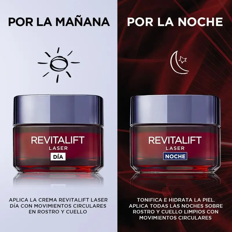L'Oréal Paris Revitalift Laser, crème de jour anti-âge intensive à la vitamine C, au pro-rétinol et à l'acide hyaluronique, 50ml