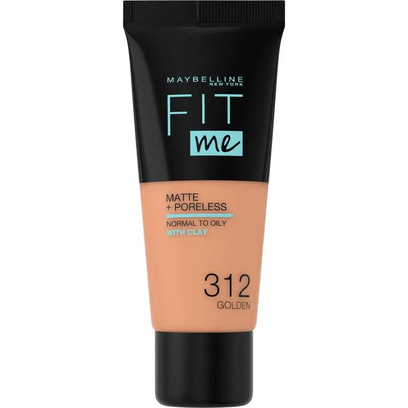 Maybelline New York Fit Me Matte & Refine Foundation Shade 312 Golden Calca Your Tone & Texture Medium Dark Skin - 30Ml