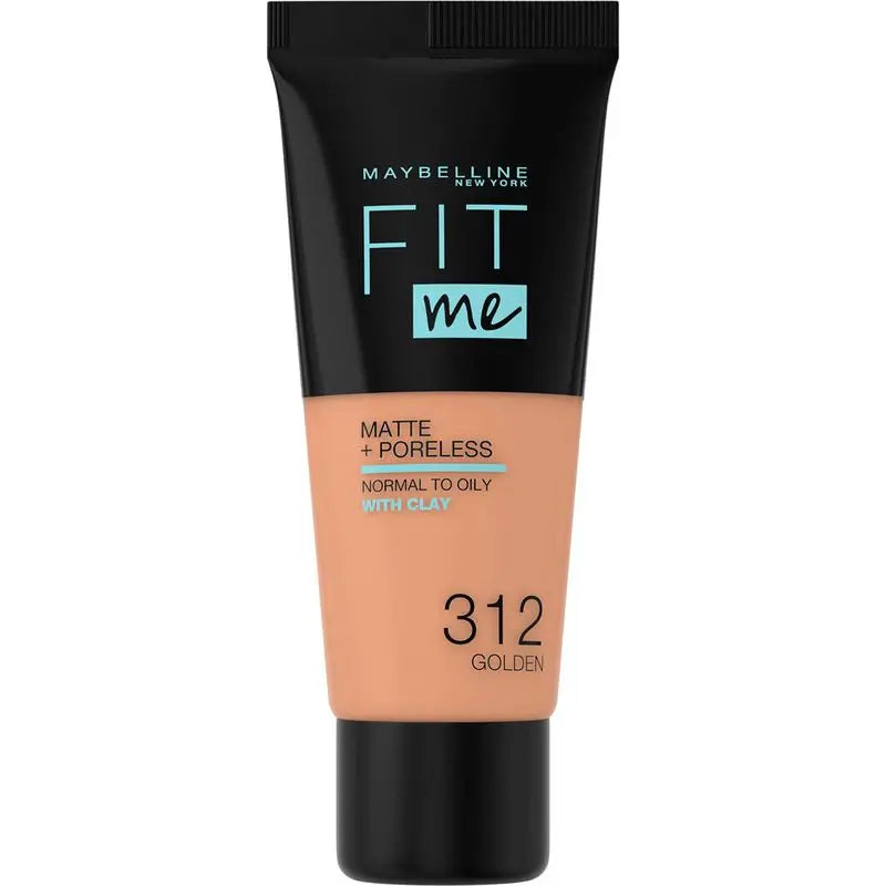 Maybelline New York Fit Me Matte & Refine Foundation Shade 312 Golden Calca Your Tone & Texture Medium Dark Skin - 30Ml