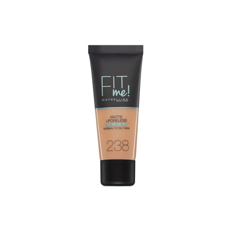 Maybelline New York Fit Me Matte & Refine Pores Shade 238 Rich Tan Foundation Adapté à la couleur et à la texture des peaux moyennes - 30Ml