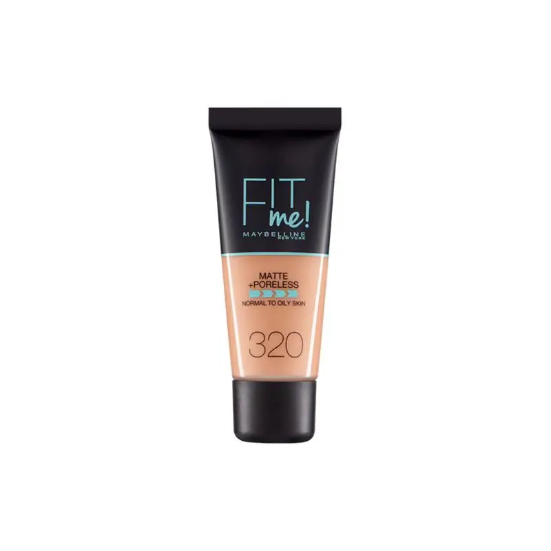 Maybelline New York Fit Me Matte And Refine Pores Shade 320 Fond de teint hâlé naturel Adapté à votre teint et à votre texture Peau foncée - 30Ml