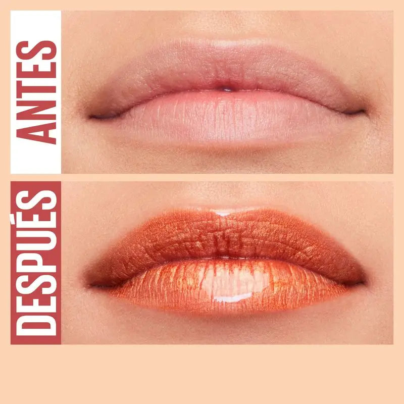 Maybelline New York Lifter Gloss Bronzed Lip Gloss, Hydratation intense, lèvres repulpées. Teinte 19 Or