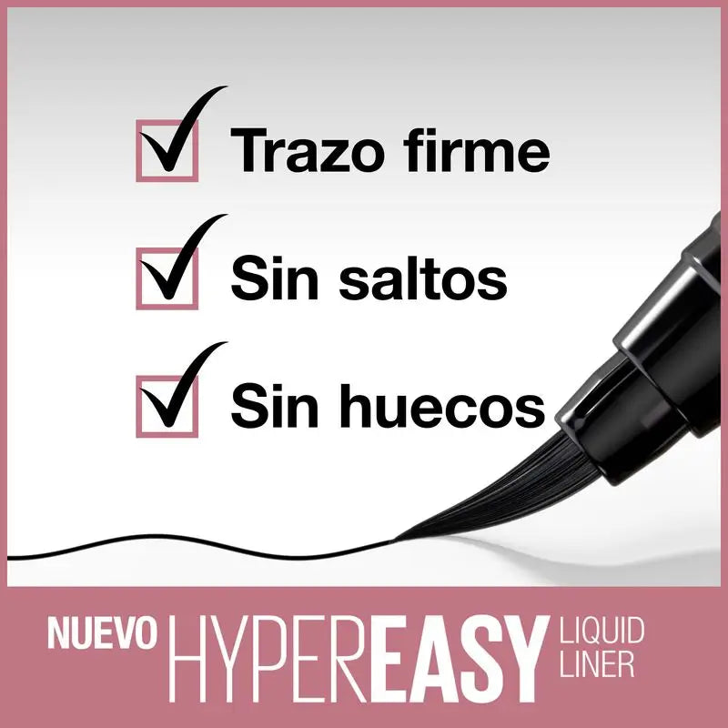 Maybelline New York Eyeliner Liquide Hypereasy Couleur Noire