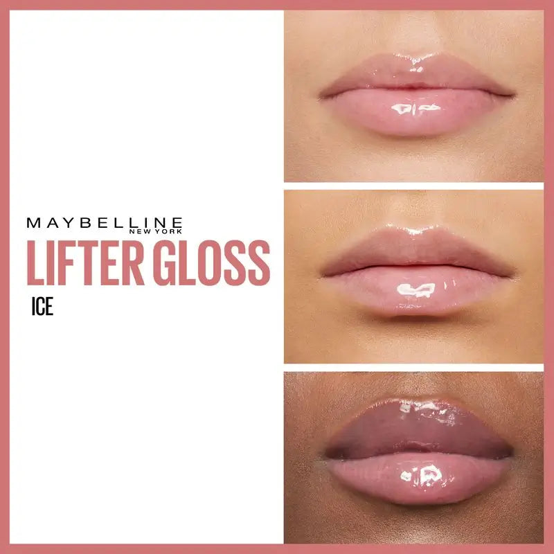 Maybelline New York Lifter Gloss Lip Gloss Shade 02 Ice. Hydratation intense et lèvres repulpées.