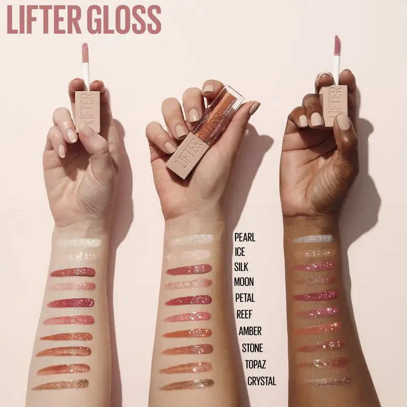Maybelline New York Lifter Gloss Lip Gloss Shade 03 Moon. Hydratation intense et lèvres repulpées.