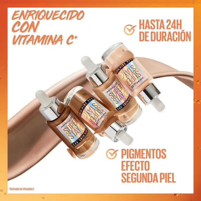 Maybelline New York Super Stay Skin Tint + Vitamin C 24H. Teinte 10