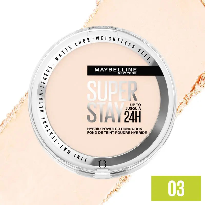 Maybelline New York Superstay Hybrid 24H Powder Foundation Shade 03
