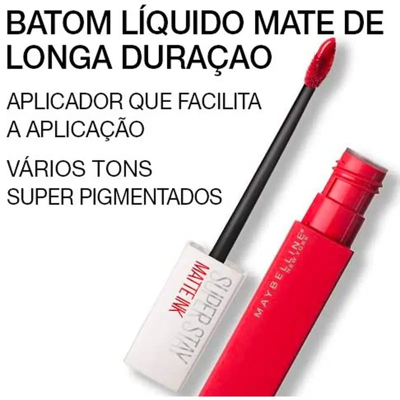 Maybelline New York Superstay Matte Ink, Rouge à lèvres liquide Teinte 340 Exhilarator