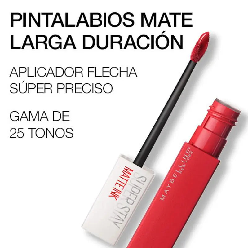 Maybelline New York Superstay Matte Ink, Rouge à lèvres liquide Teinte 340 Exhilarator