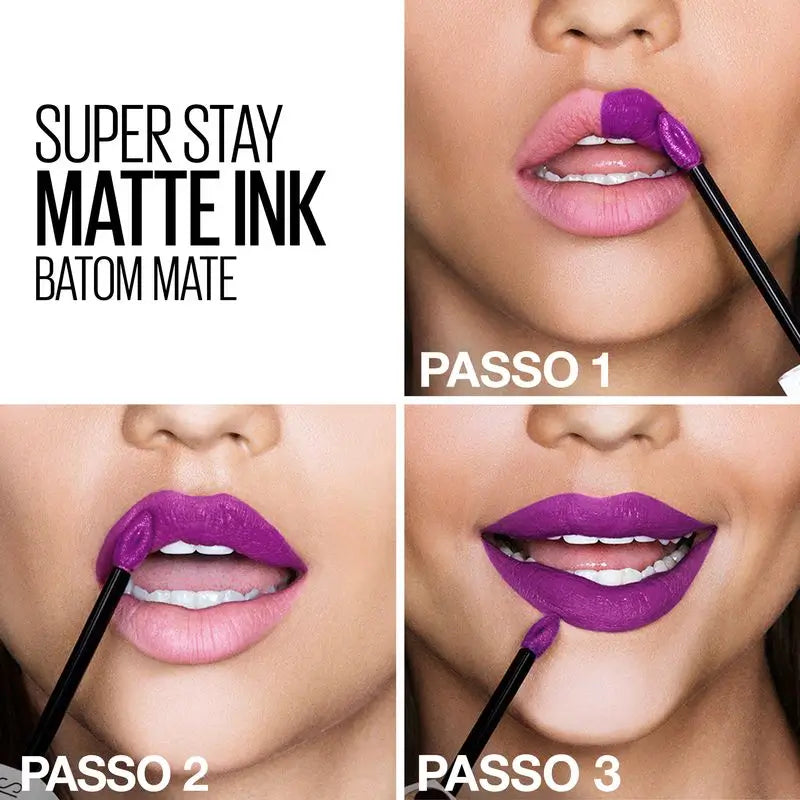Maybelline New York Superstay Matte Ink Rouge à lèvres mat longue tenue Teinte 115 Fondateur Couleur Vin