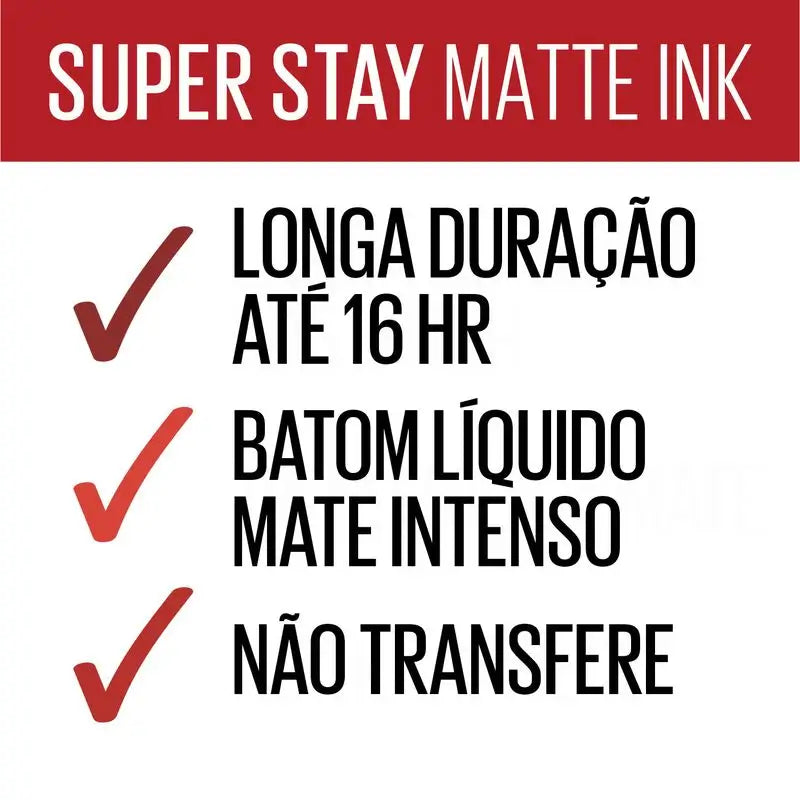 Maybelline New York Superstay Matte Ink Rouge à lèvres mat longue durée Teinte 20 Rouge pionnier