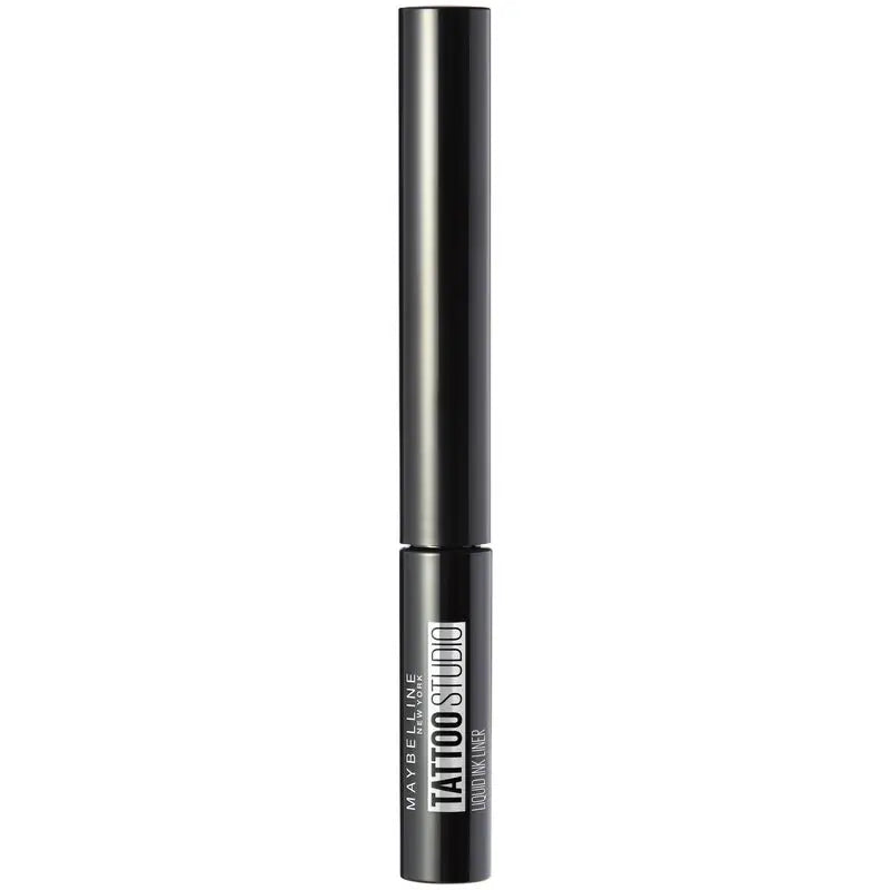 Maybelline New York Tattoo Liner Eyeliner semi-permanent avec pinceau Teinte 710 Inked Black, Noir