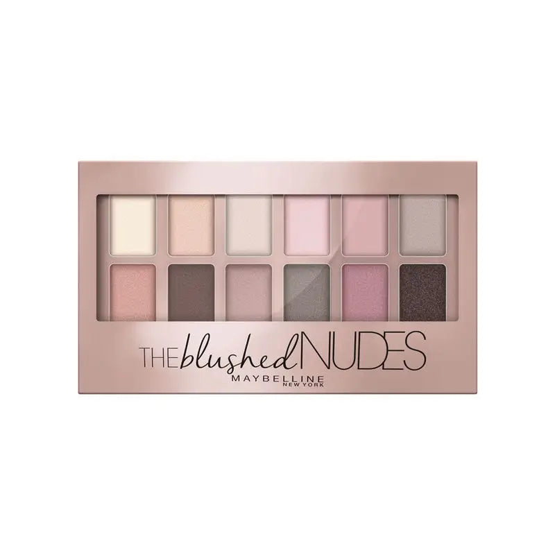 Maybelline New York The Blushed Nudes Eyeshadow Palette 12 nuances de nude et de rose, 9,6 g