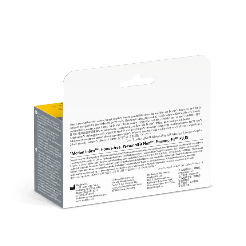 Medela : inserts réducteurs pour entonnoir de 15, 18 et 21 mm