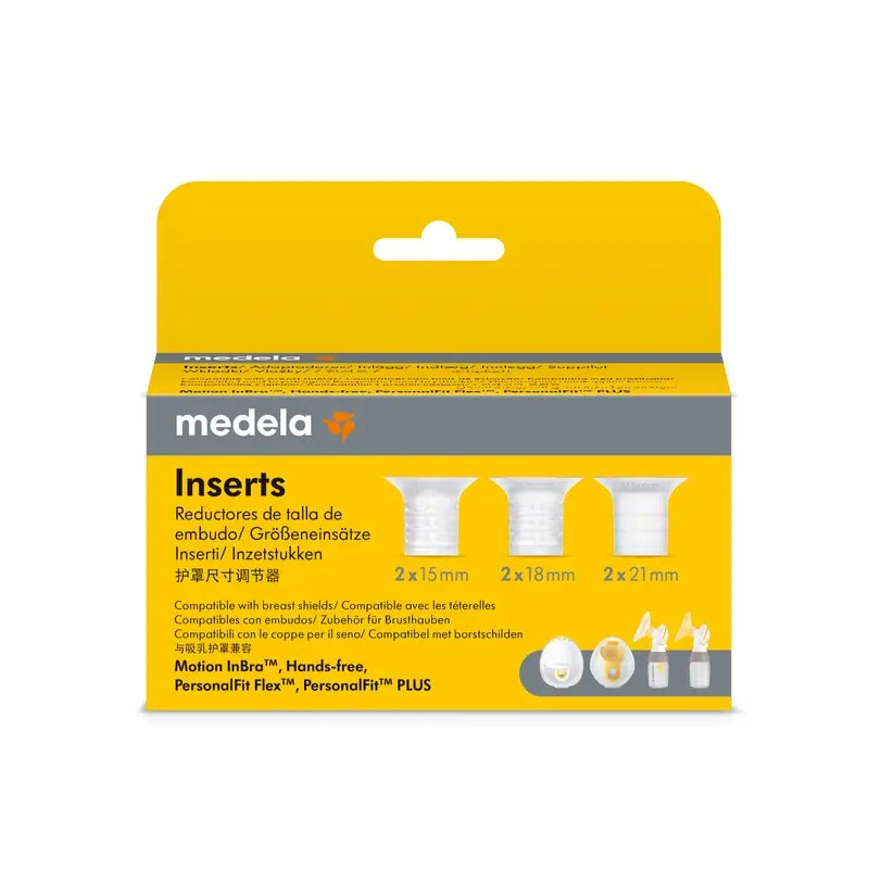 Medela : inserts réducteurs pour entonnoir de 15, 18 et 21 mm