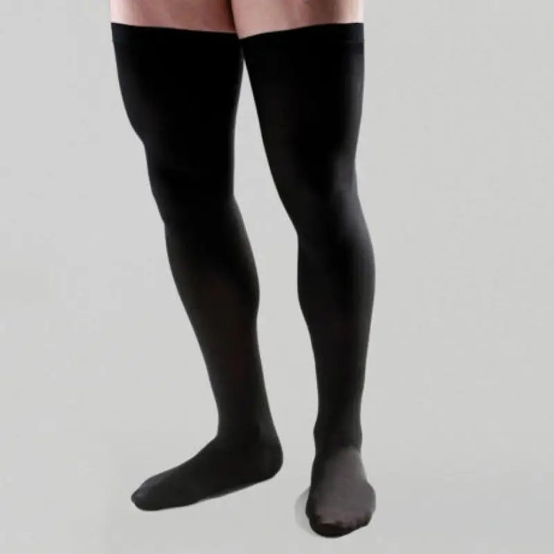 Farmalastic Hommes Bas Longs de Compression Normale Noirs, Grandes Tailles
