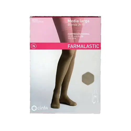 Farmalastic Long Pantyhose Compression Normal Compression Cappuccino, Queen Size, Single Unit
