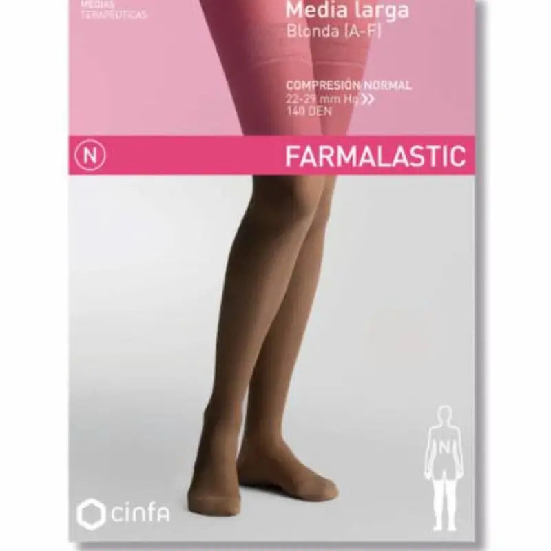 Farmalastic Long Pantyhose Compression Normal Compression Camel, Size XL, Single Unit
