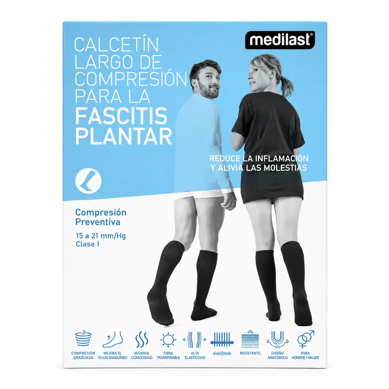Chaussettes Longues Fasc Pl C Prev Noir T Pq