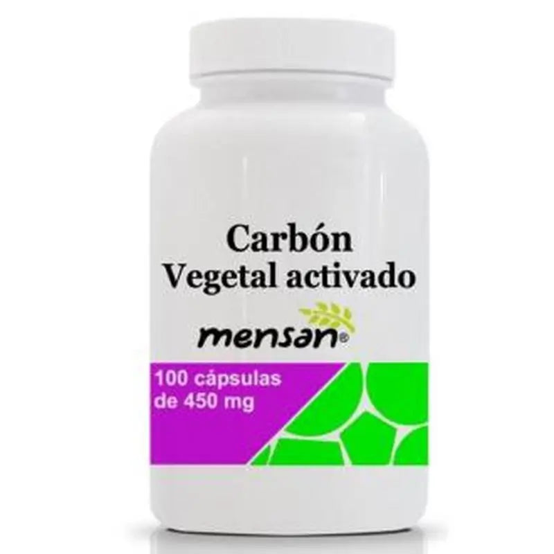 Mensan Activated Vegetable Carbon 450Mg 100 Capsules
