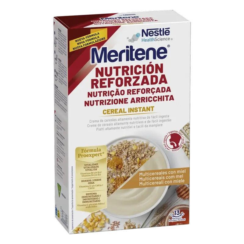 Meritene Cereal Instant Cream of 8 Cereals with Honey, 520 grammes
