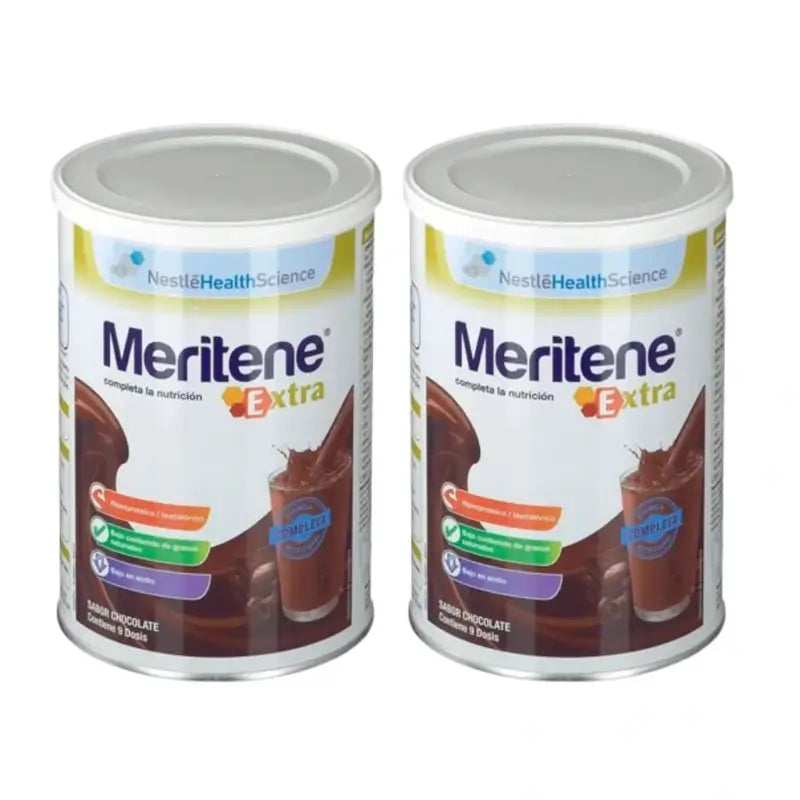 Meritene Extra Milkshake Goût Chocolat, 2X450 Gr