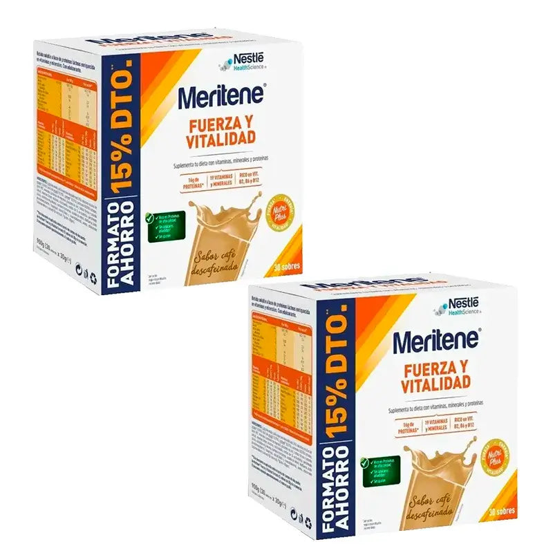Meritene Strength & Vitality Café décaféiné Savings Pack 2 x 30 sachets