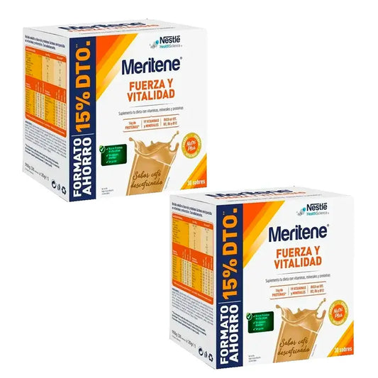 Meritene Strength & Vitality Café décaféiné Savings Pack 2 x 30 sachets