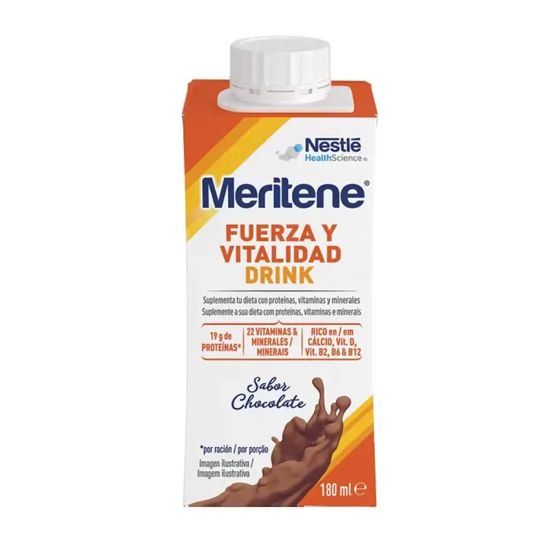 Meritene Boisson force et vitalité Chocolat, paquet de 2 boîtes, 6x180 ml