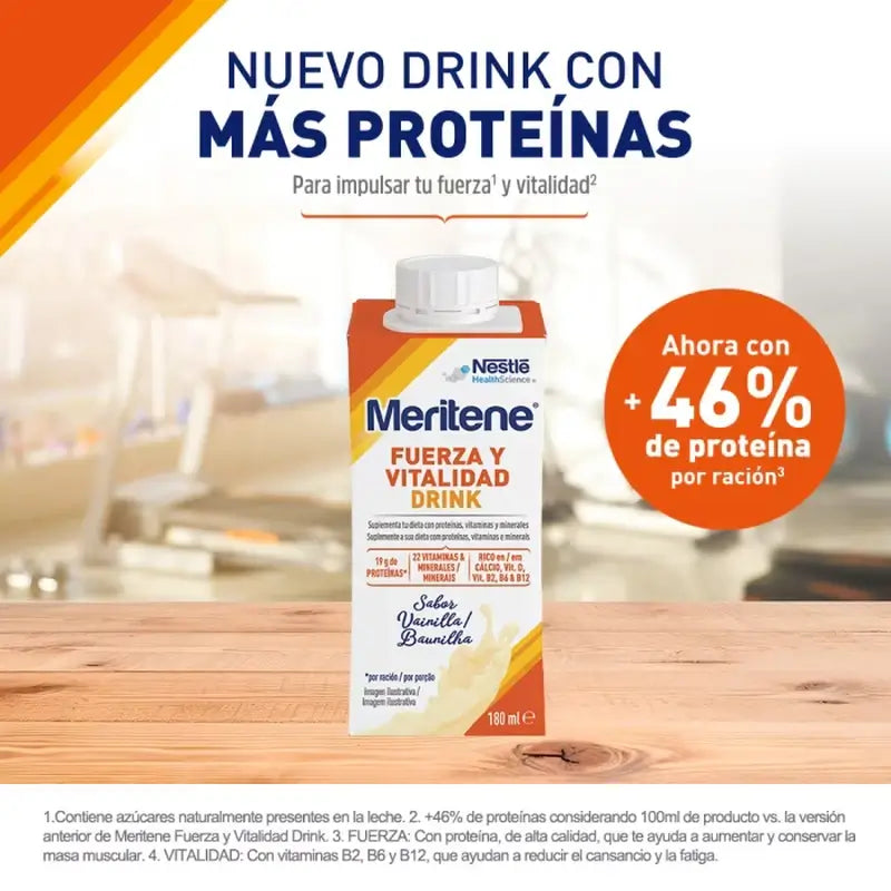 Meritene Strength & Vitality Drink Vanilla, Promo Pack 10+2 x 180 ml
