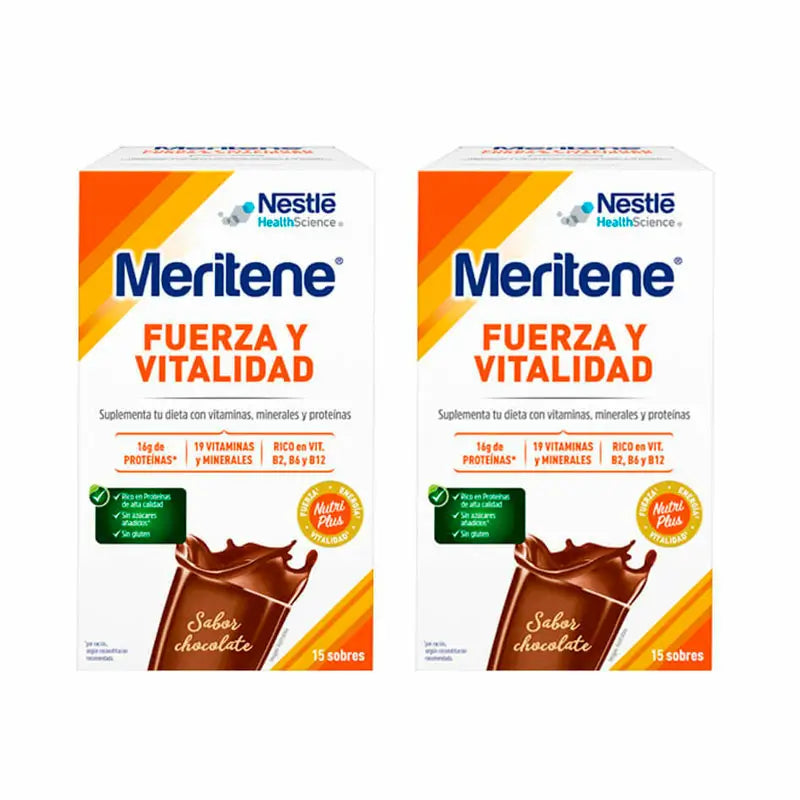Meritene Strength & Vitality Chocolate Flavour Shake 2x15 Sachets, 30g