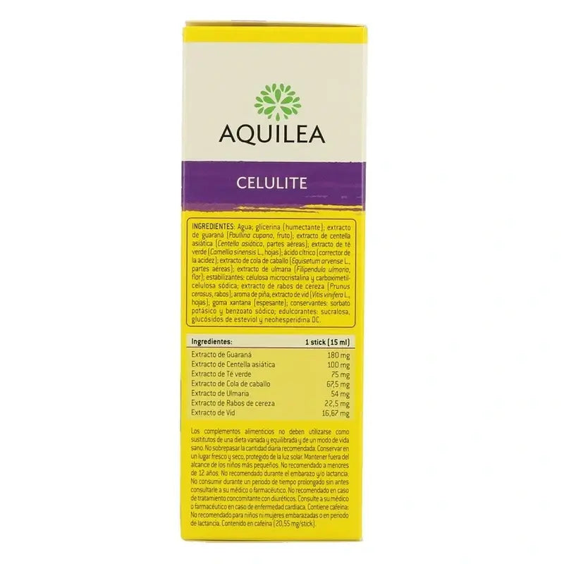 Aquilea Celulite Goût Ananas, 15 bâtonnets solubles