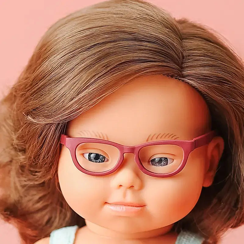 Miniland Poupée trisomique avec lunettes 38 cm Mes amis et moi