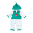 Miniland Winter Pyjama Clothes Green Stripes For Doll 38Cm