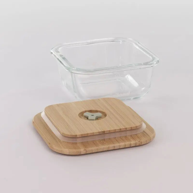 Miniland Set 2 Airtight Glass Ecosquare Frog 210Ml