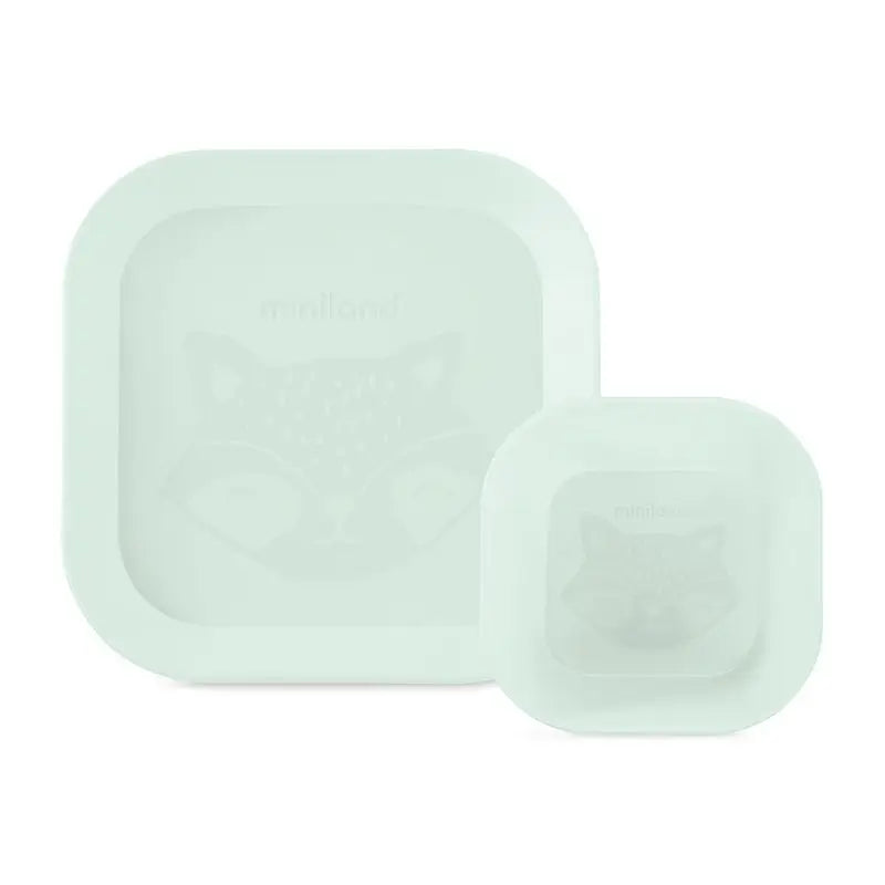 Miniland Mint Children's Plate and Bowl Set
