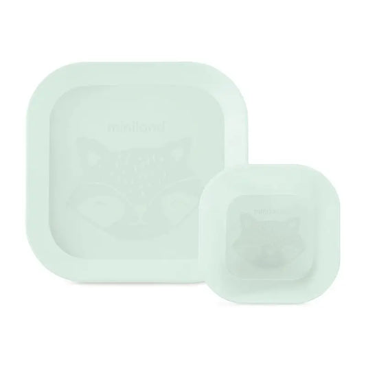 Miniland Mint Children's Plate and Bowl Set