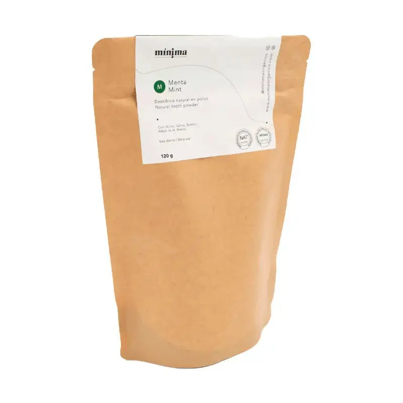 Minima Organics Fluoride Free Vegan Toothpaste Powder In Compostable Pouch - 120 G