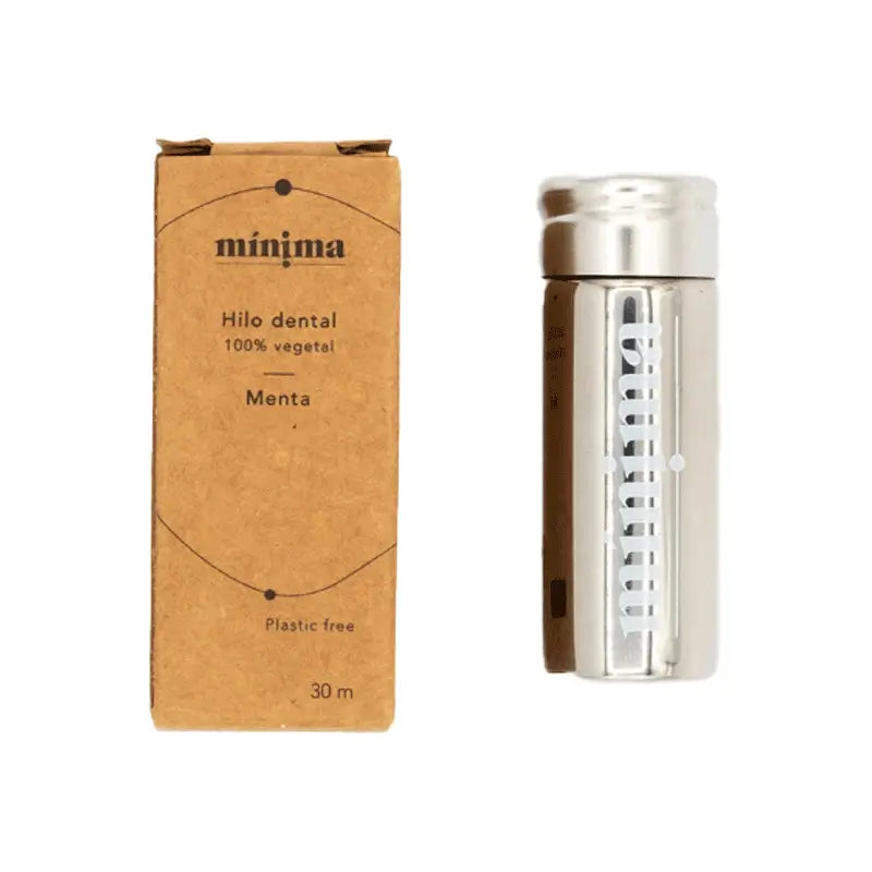 Minima Organics Corn / Vegan Dental Floss In Stainless Steel Tin - 30M