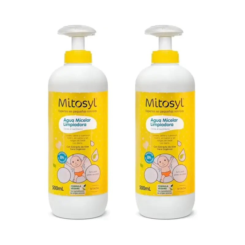Mitosyl Baby Eau micellaire sans rinçage, 2X500 ml