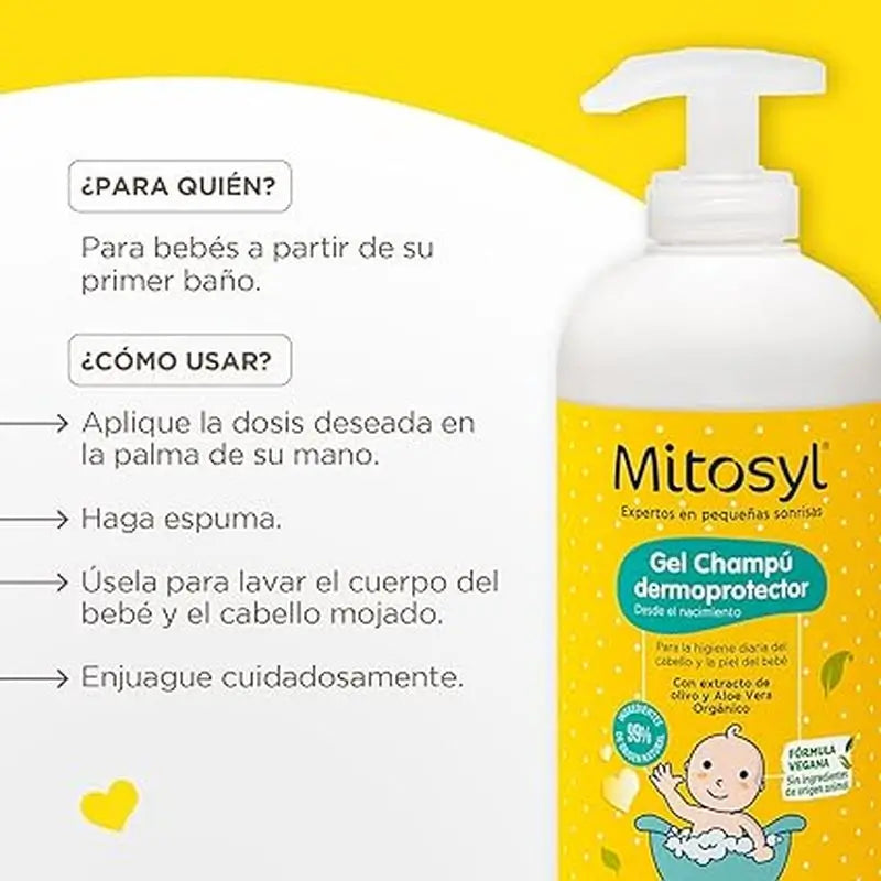 Mitosyl Baby Shampooing Gel Dermo-Protecteur, 490 ml